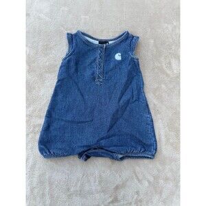 Carhartt 9M Short Sleeve Denim Jean Bubble Romper
